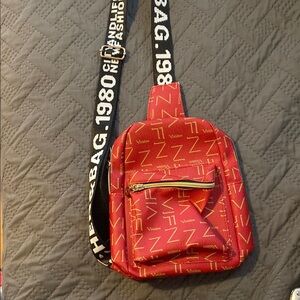 Vibrant Red Crossbody Bag with Adjustable Strap